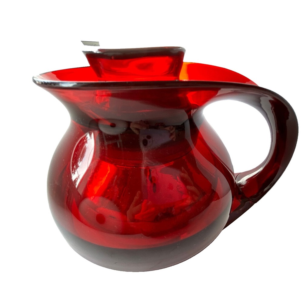 Scott Henderson Wovo Red Round Thermal Coffee Tea Pitcher w/ Insert 8" x 9" MCM